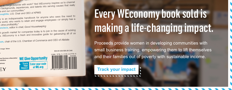 Every WEconomy book sold is making a life-changing impact. Proceeds provide women in developing communities with small business training, empowering them to lift themselves and their families out of poverty with sustainable income. - Track your impact